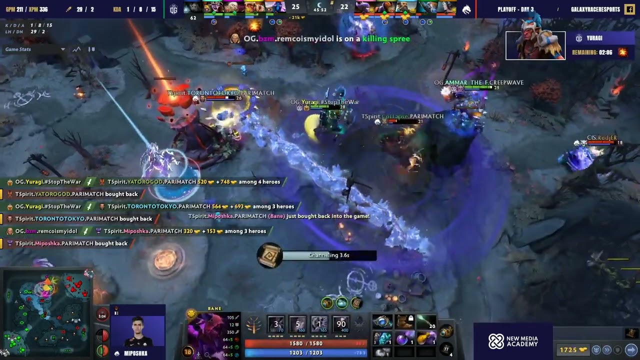 GAMERS GALAXY - OG Esports vs Team Spirit - insane TSpirit.Collapse RP vs OG.Taiga double black hole