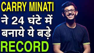 Carry minati new world record, video sets a record of likes, views,
subscribers