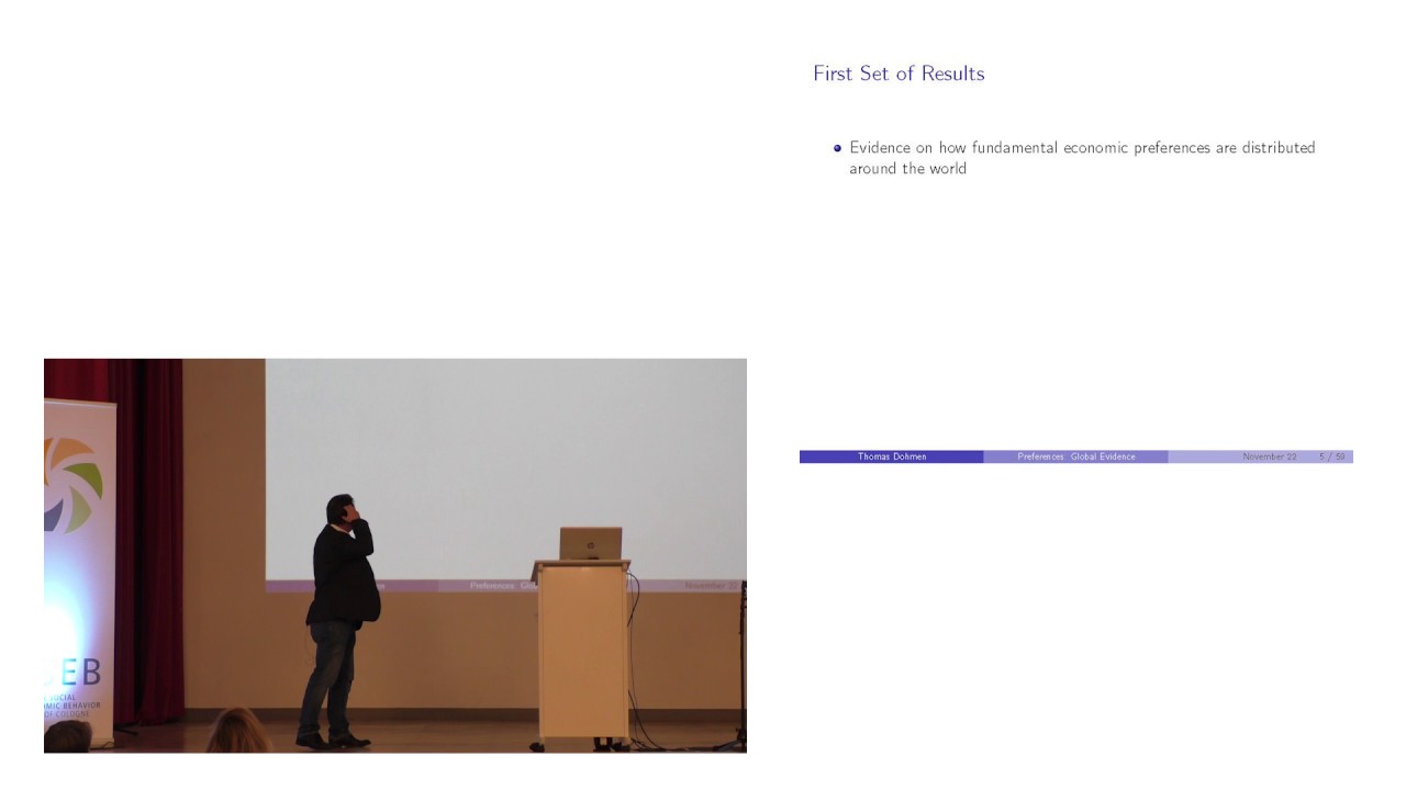 Global Evidence on Economic Preferences and Outcomes // Thomas Dohmen / C-SEB