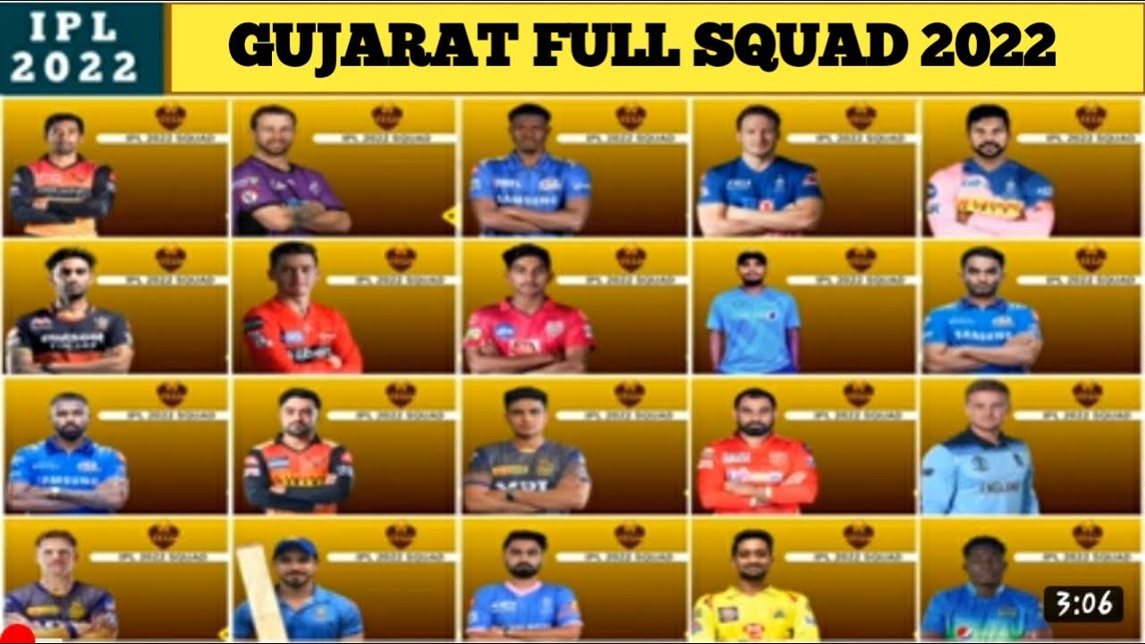 GUJARAT TITANS SQUAD IPL 2022।GT FULL SQUAD AFTER IPL AUCTION।RR FULL SQUAD 2022