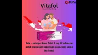 VITAFOL 5 mg (Asam Folat) untuk pencegahan defek cacat saraf janin dan celah bibir.