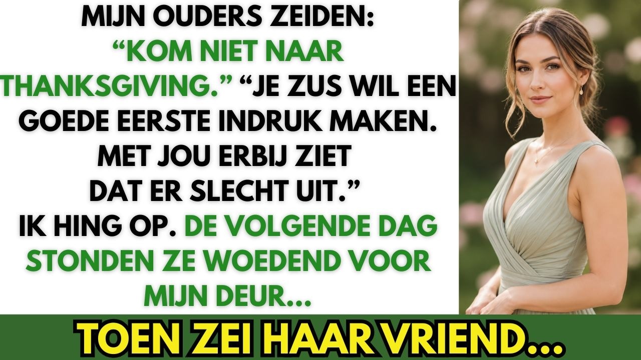 Mijn moeder belde me op een koude decemberavond terwijl ik onder een oude Volvo lag, mijn handen zwart van het vet. "Je zus wil dat haar nieuwe vriend een vlekkeloze eerste indruk krijgt," zei ze....