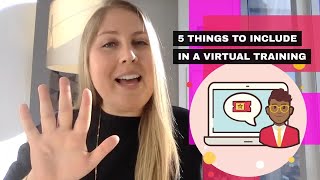 5 things to include in a virtual training