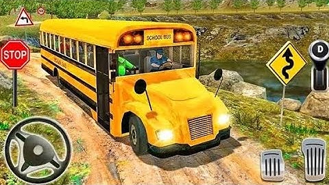 Offroad School Bus Driver Gameplay - Bus Driving Simulator - Bus Simulator - Android Gameplay 