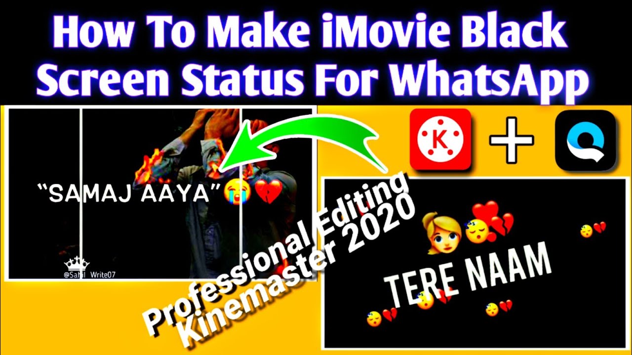 How To Make iMovie Black Screen WhatsApp Status || 