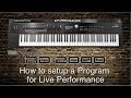 Roland RD-2000 - How to setup a Program for Live Performance