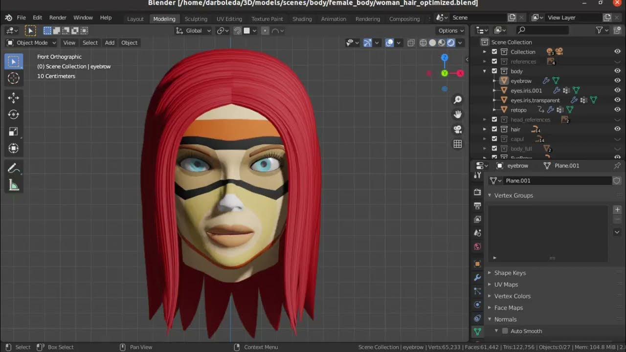 Cabello low poly hair con blender 3D para juegos y animación. YouTube