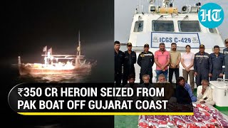 India foils Pak bid to smuggle drugs; Heroin worth ₹350 cr seized, six held off Gujarat Coast