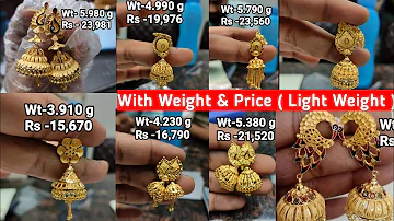 Gold Jhumka Under 25,000 | 22 karat Gold Jhumka | Jhumka Design With Price | Master Fashion