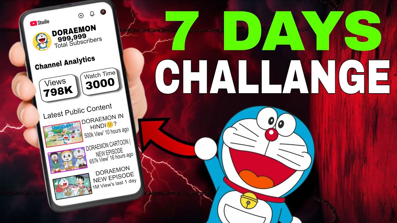 How Doraemon Gets 1M Views Daily | 7 Days YouTube Challenge 🚀 - YouTube