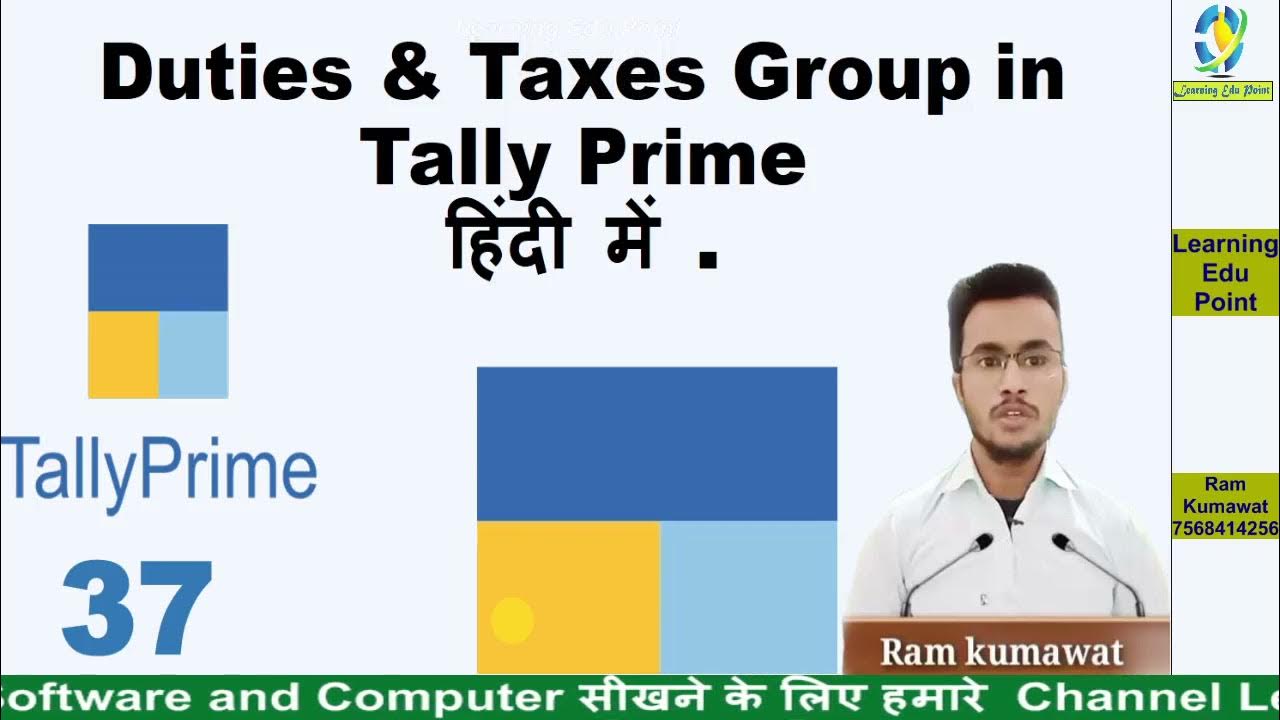 Duties and taxes group in tally prime YouTube