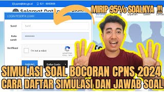 RESMI 95% B0C0RAN  SOAL CPNS 2024 ! SIMULASI CAT BKN CPNS 2024 - CARA DAFTAR CPNS 2024 #cpns2024 screenshot 5