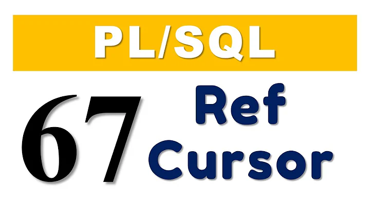 PL/SQL tutorial 67: PL/SQL Ref Cursors In Oracle Database by Manish Sharma