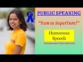 Kriti Prajapati - Toastmasters Humorous Speech Contest - First Place