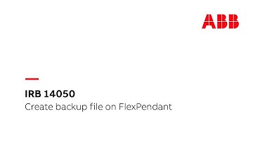 Create a Backup file on the FlexPendant