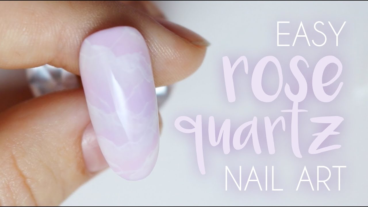 Rose Quartz Gel Nail Art - SUPER EASY!