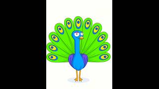 Peacock green 💚💚#cartoon #animation #shorts #short #ytshorts