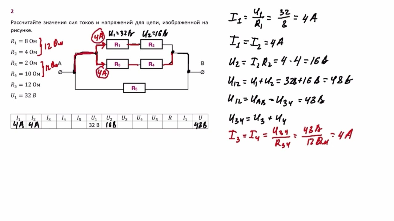 Ср 32 расчет электрических цепей