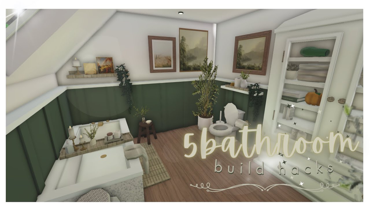 5 bathroom build hacks 🍁 . ┊roblox bloxburg - YouTube