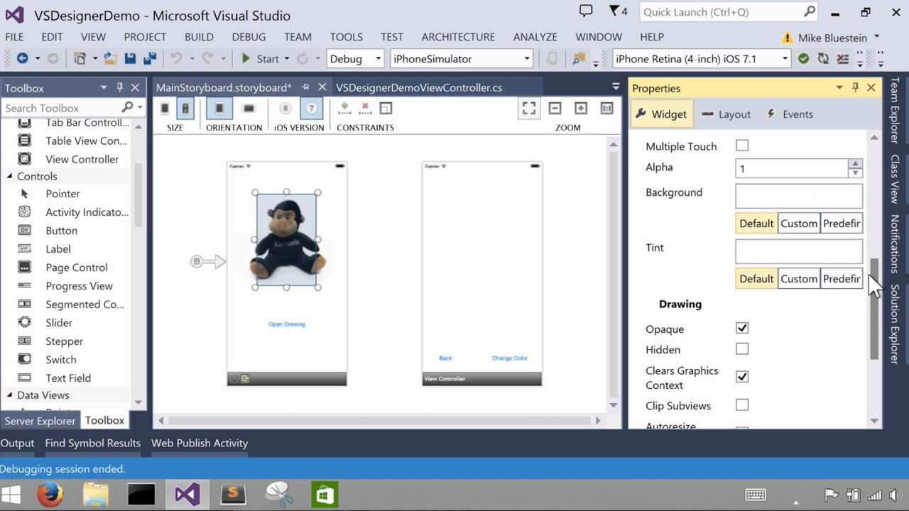 Using the Xamarin Designer for iOS in Visual Studio - YouTube