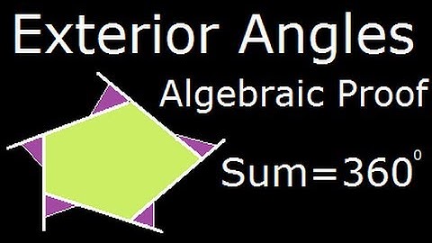 Exterior or External Angles of a Polygon and Sum of exterior angles (Derivation)
