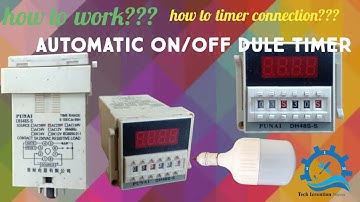 automatic on off dual timer connect/timer switch circuit connection