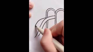 رسم زحليقه بطريقة سهلة وبسيطة وجميلة #shorts