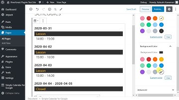 Simple Calendar for Google
