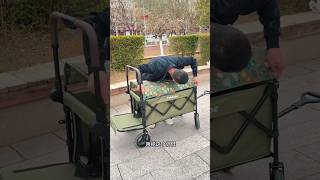 Mom finally liked the wagon cart that Dad bought for their baby।#shorts