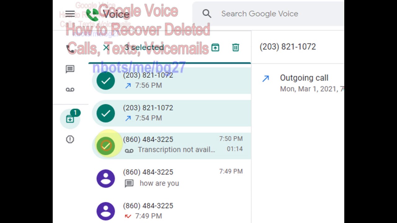 How To Recover Deleted Voice Messages On Google Voice YouTube