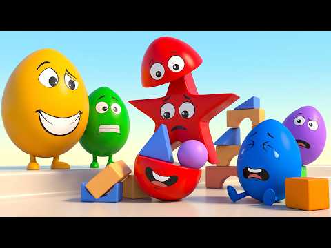 Learn Shapes With Eggs | Colorful Shapes For Children | Educational Video | Lead Mini Verse