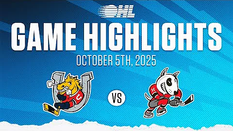 OHL Highlights: Barrie Colts @ Niagara IceDogs Oct. 5, 2025