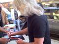 Acdc bassist cliff williams signs autographs in birmingham on 11508