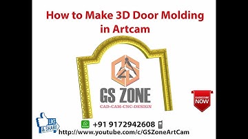 How to make 3D Door Mold Design & Bending  #GS_Zone #Artcam #CNC #Wood #Funiture