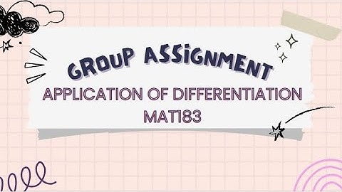 MAT183 VIDEO ASSIGNMENT | APPLIED MAXIMUM & MINIMUM IN REAL LIFE ˚˖𓍢ִ໋🌷͙֒✧˚.🎀༘⋆