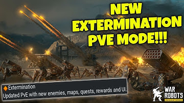 NEW EXTERMINATION PVE MODE!? New EXTERMINATION Hunting Grounds! War Robots Test Server!