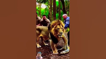 The lion got into trouble due to the python