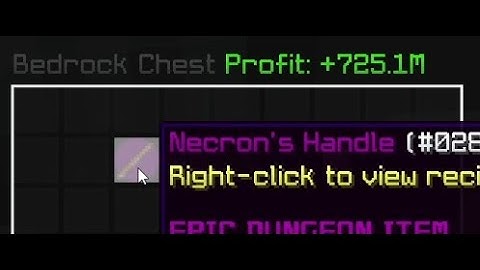 Rerolling a handle | Hypixel Skyblock