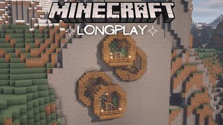 Minecraft Peaceful Longplay - Relaxing Adventure, Building a Mountain Starter House (No Commentary)
