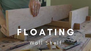 Making a Floating Wall Shelf // Quiet Woodworking