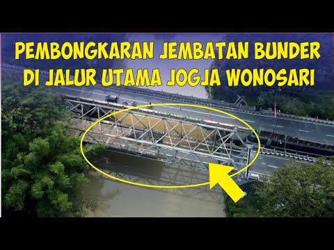 Proyek Perbaikan Jembatan Bunder Patuk Gunungkidul Yogyakarta di Jalur Utama Jogja Wonosari
