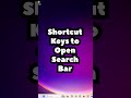 Open Windows 11 Search Bar with Shortcut Keys | Windows 11 Search Bar Shortcut Key se Kaise Khole