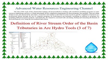 Definition of River Stream Order of the Basin Tributaries in Arc Hydro Tools 3 of 7
