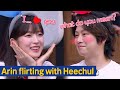 Heechul is blushing at arins confession