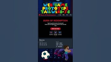 👾 Burn of Redemption - Web Game Prototype #ThreeTailwind