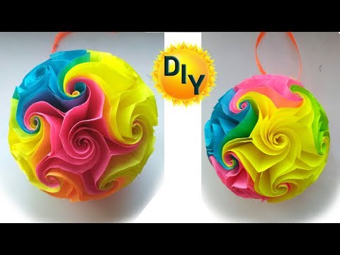 Видео оригами шары