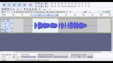 Selecting Audio in Audacity