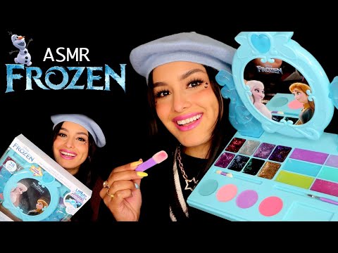 ❄ FROZEN ⛄ MAQUILLAJE de JUGUETE 😍 ¡Eres ELSA! 🌬 I ASMR en ESPAÑOL I Ges ASMR