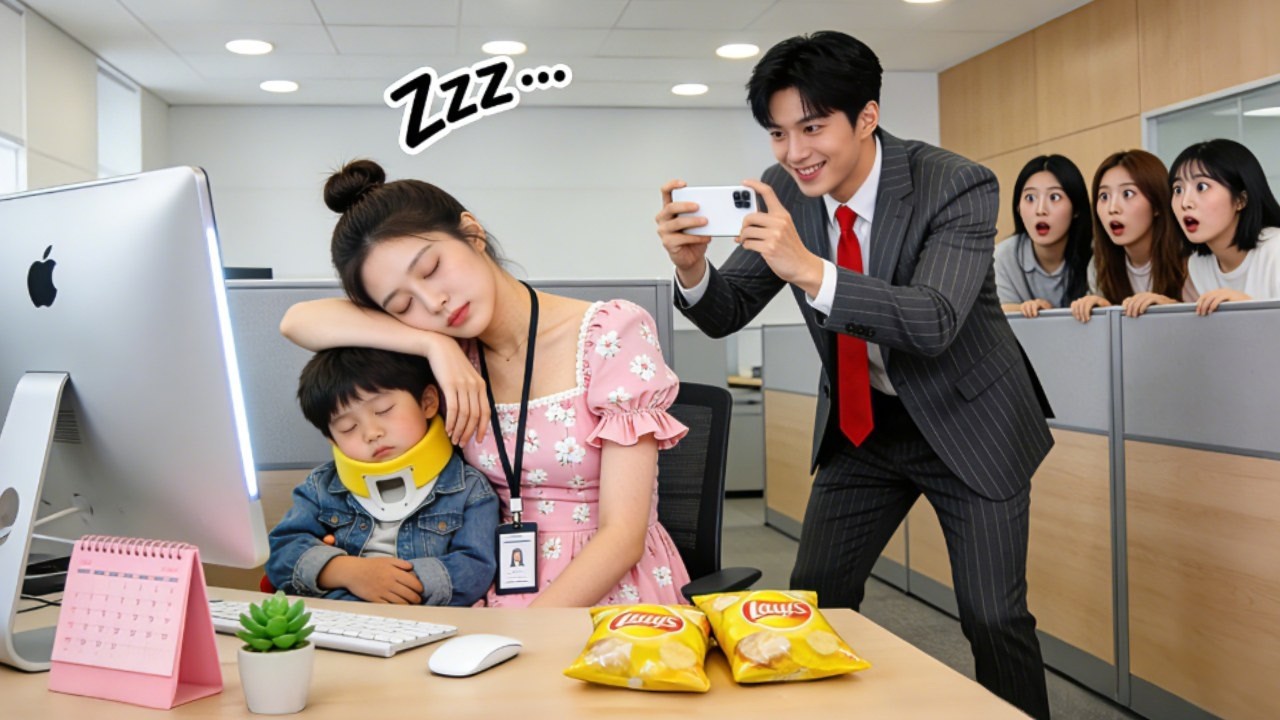 CEO ไม่ยิ้มมา 20 ปี พอเห็นแม่เลี้ยงเดี่ยวทำงานไปกล่อมลูกนอน เขากลับยิ้มไม่หยุด! ความรัก!#drama