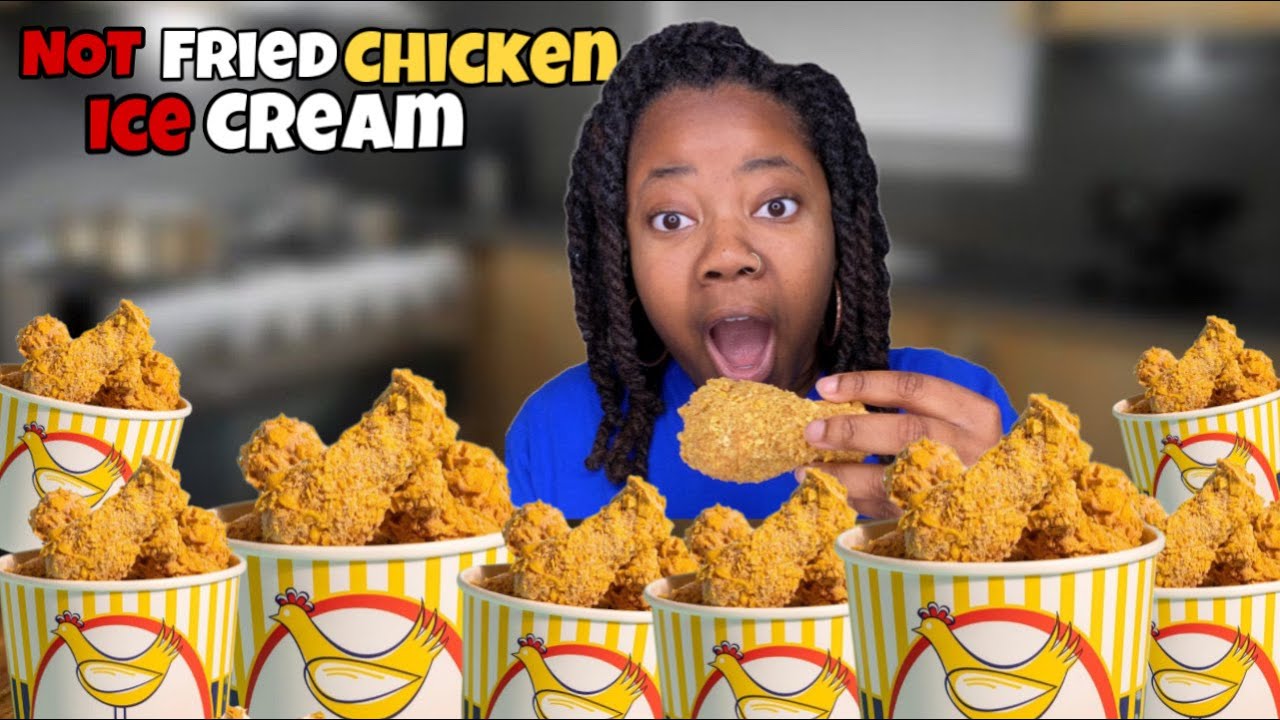TRYING VIRAL NOT FRIED CHICKEN ICE CREAM 😱 YouTube